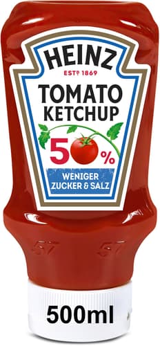 Heinz Tomato Ketchup 50% weniger Zucker & Salz