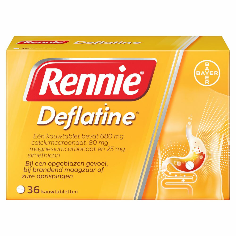 Rennie Deflatine 36 tabletten