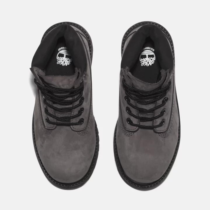 Bota Timberland Premium de 6 polegadas para jovens na cor cinza