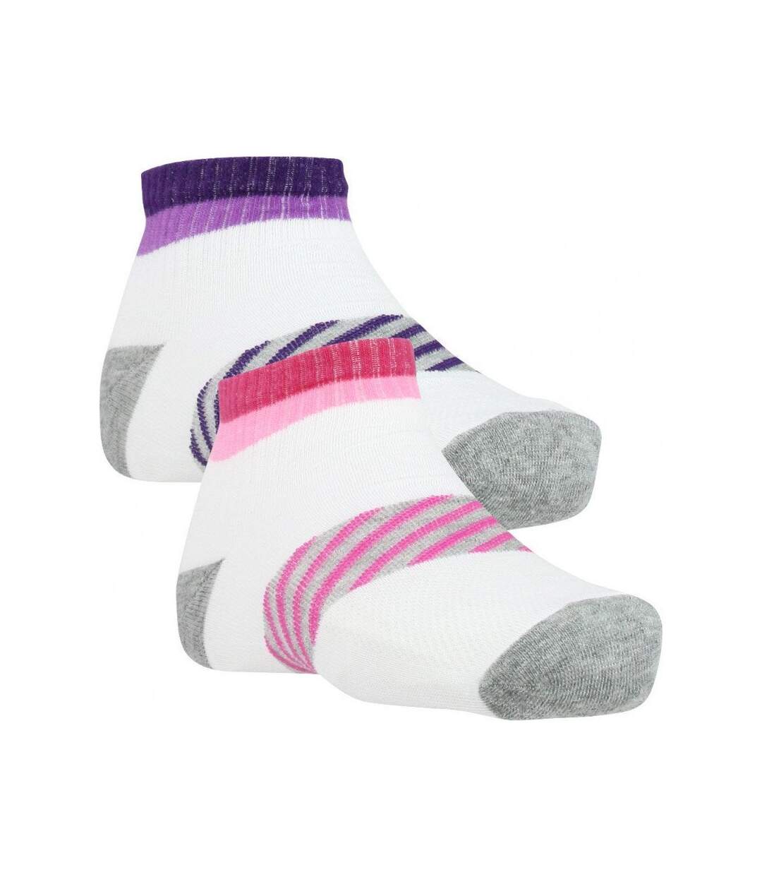 DIM Lot de 2 paires de Socquettes Femme Microfibre QUARTER XTEMP Blanc