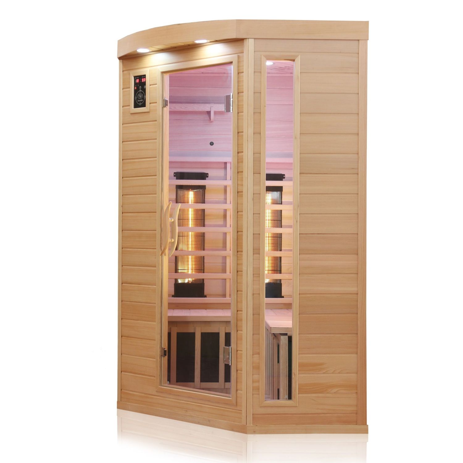 Dewello® Infrarotkabine Infrarotsauna Wärmekabine LAKEFIELD 3 140cm x 140cm inkl. 5 Vollspektrumstrahler, 5 Karbonstrahler