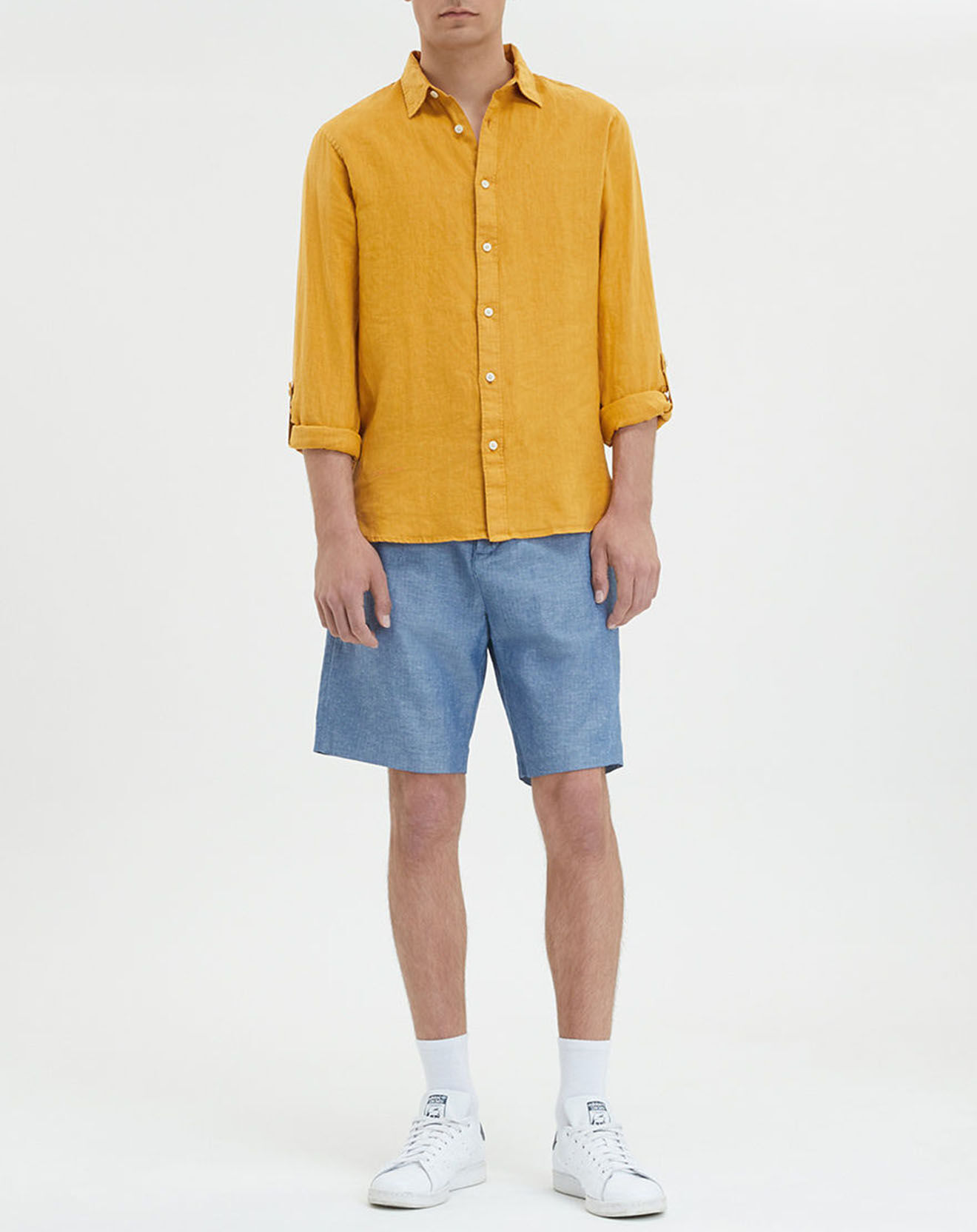 Scotch & Soda Chemise 100% Lin Regular Fit  ocre
