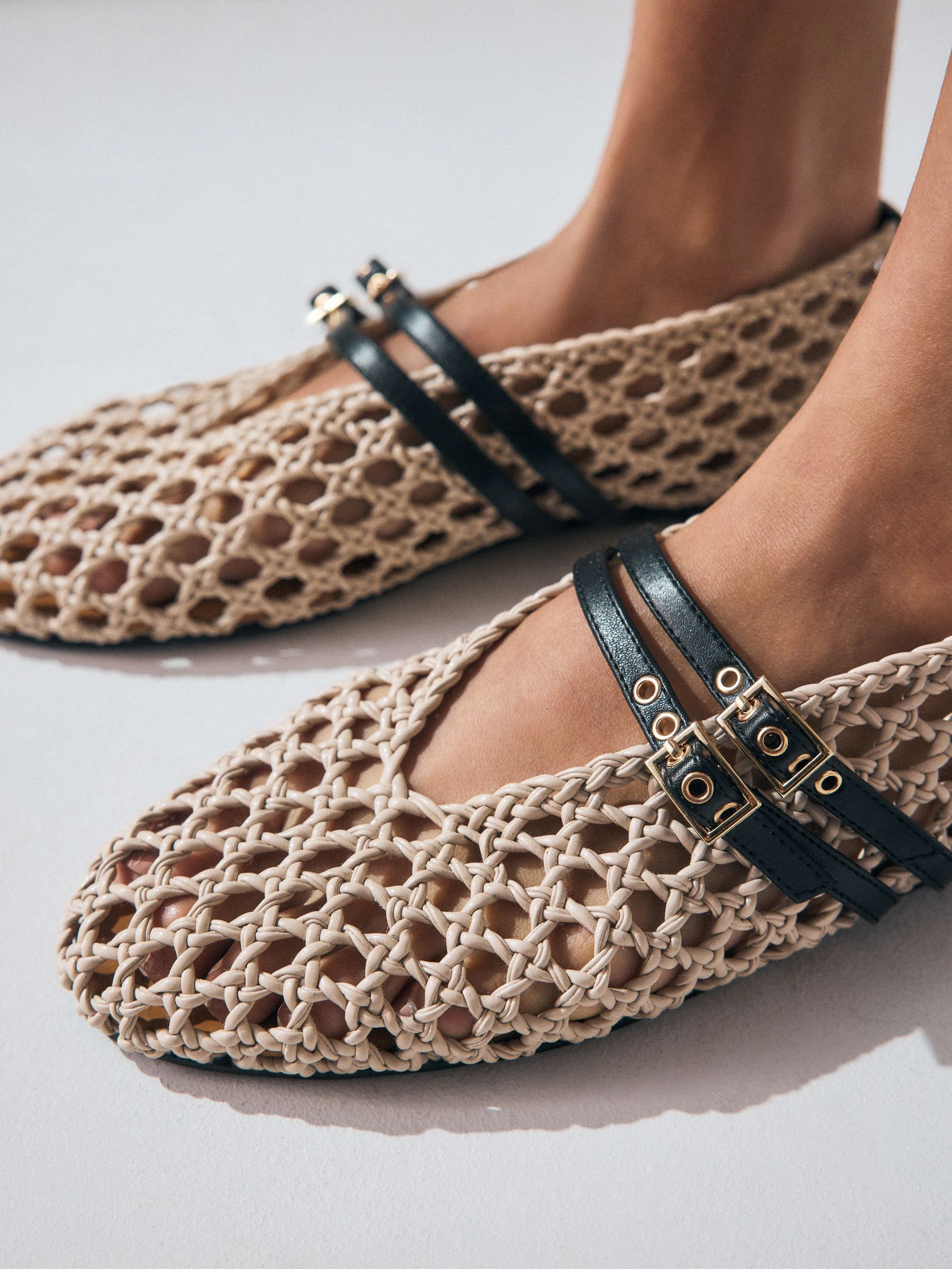 Natuurlijk - Forever Comfort® Mary Jane-schoenen met ronde neus en dubbele bandjes