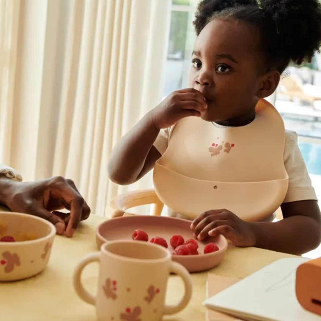 liewood siliconen kinderservies vivi - butterfly - apple blossom