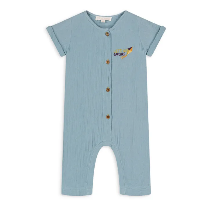 Louise Misha Combinaison Botama Gaze de Coton | Bleu