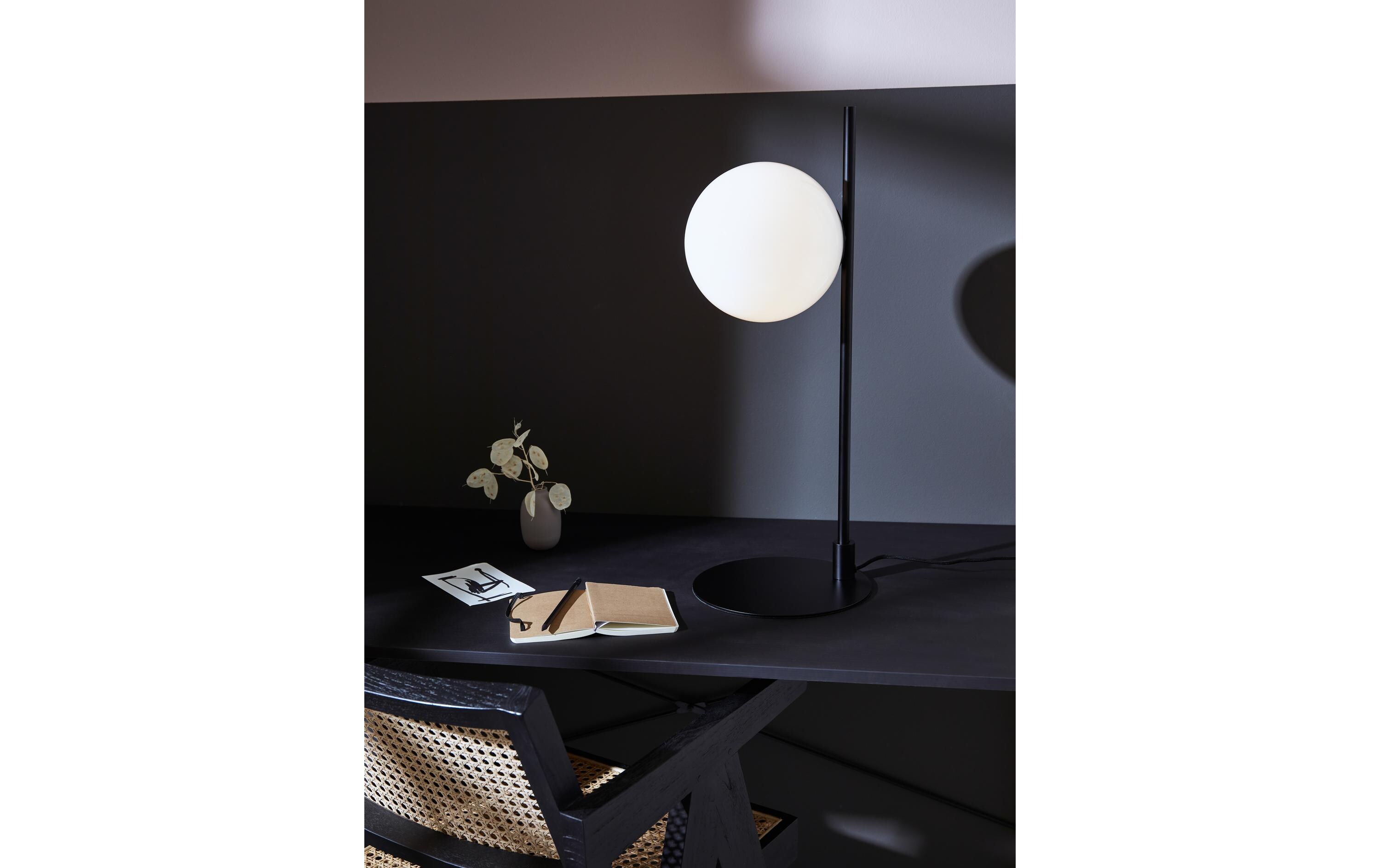 Tischleuchte Dione, E14, max. 40W, Schwarz/WeissDekorative Tischlampe