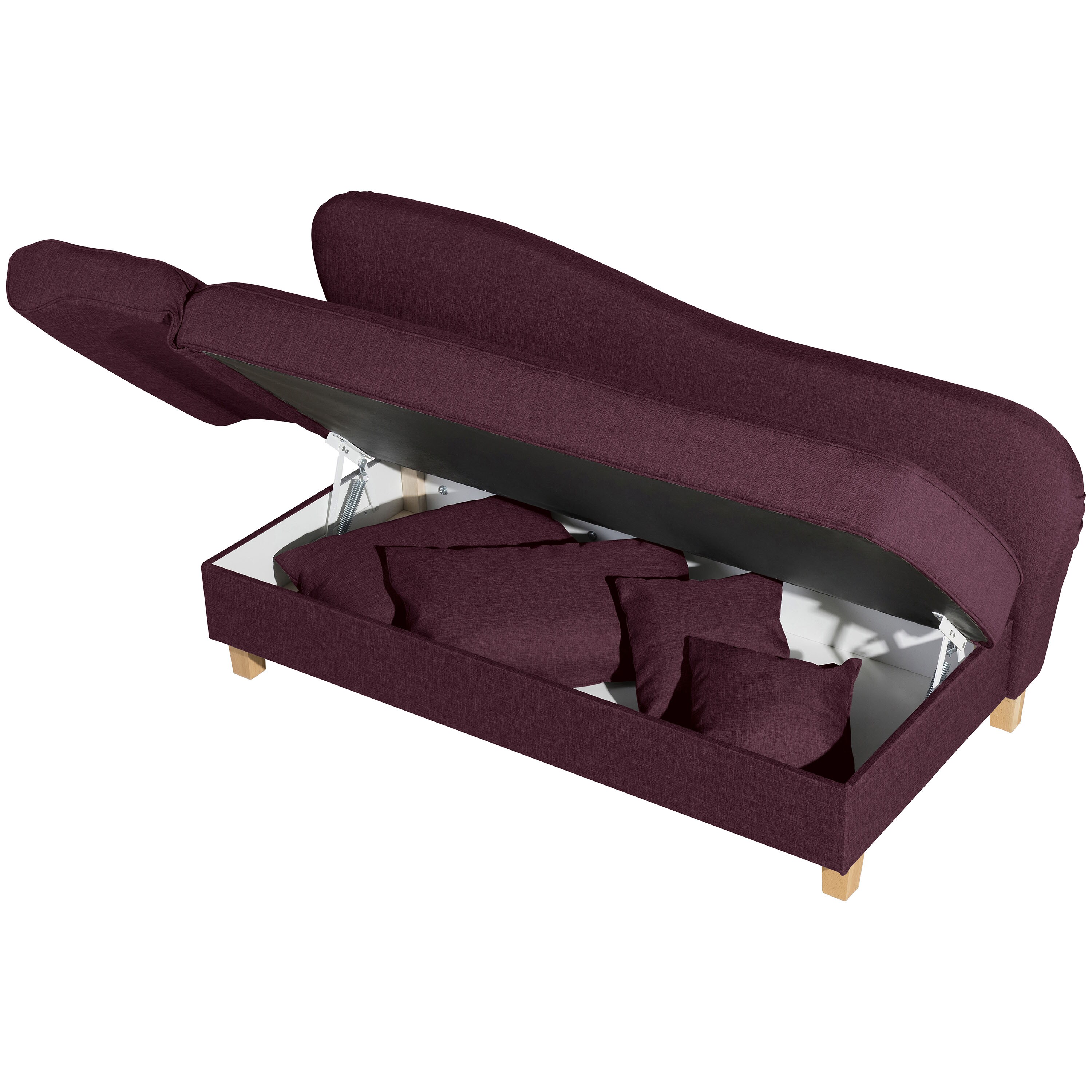 Max Winzer Selma Recamiere mit Armteil links klappbar burgund