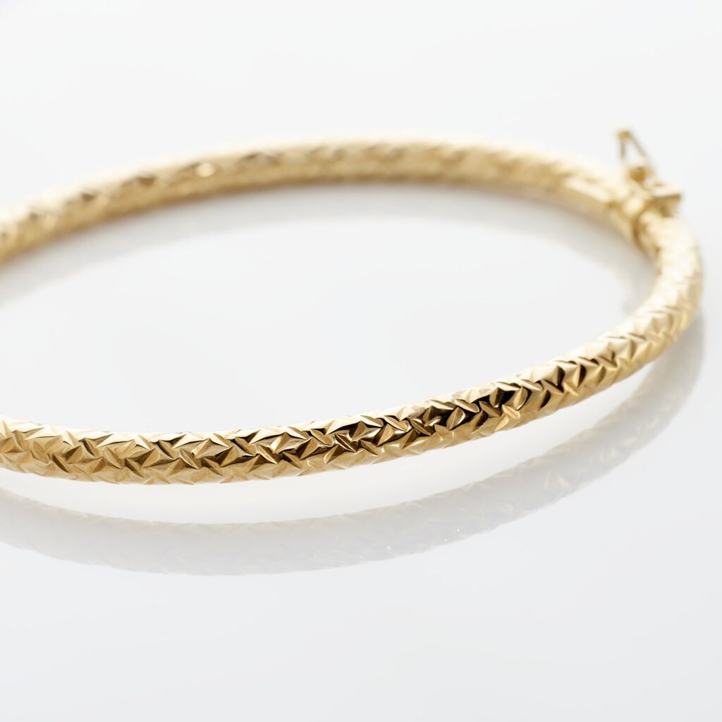 Bracelet Jonc Shiny Diamante Or Jaune