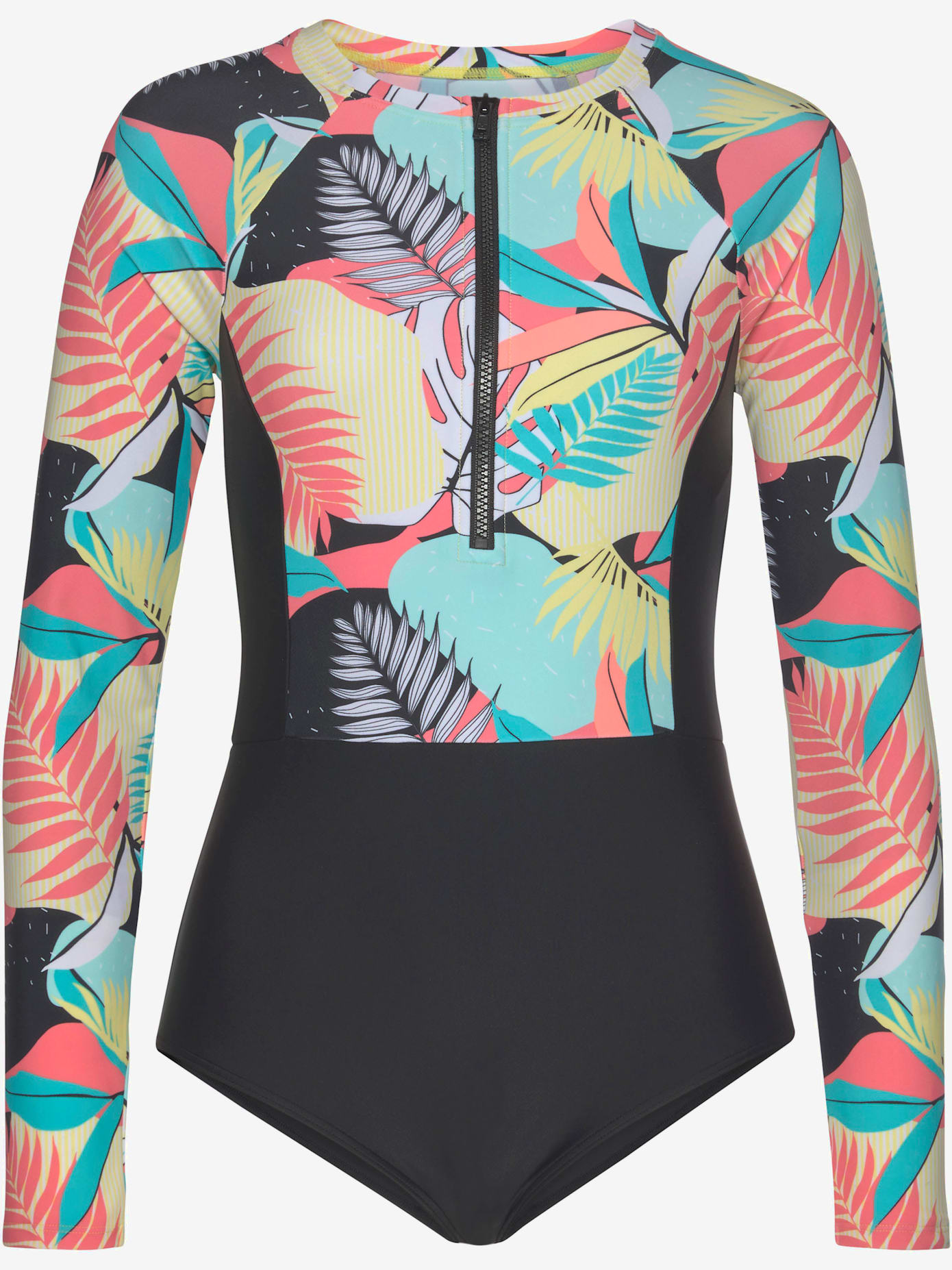 Maillot de bain imprimé, effet de couleur différent pour chaque pièce