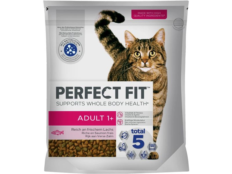 Perfect Fit Trockenfutter CAT Trocken Adult 1  Lachs, 1.4 k Alleinfuttermittel für ausgewachsene Katzen