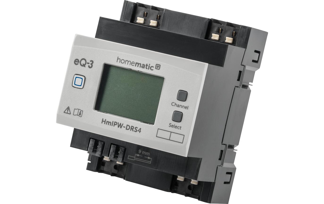 Smart Home Wired Schaltaktor 4-fach<br>Steuerung angeschlossener Verbraucher über vier Kanäle – HmIPW-DRS4