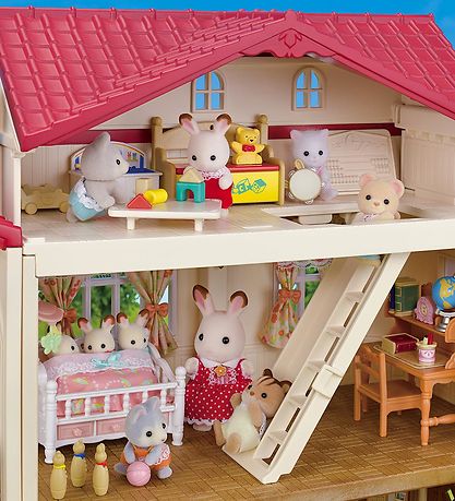 Sølvanian Families - Rød Roof Country Home - Secret Attic Playro