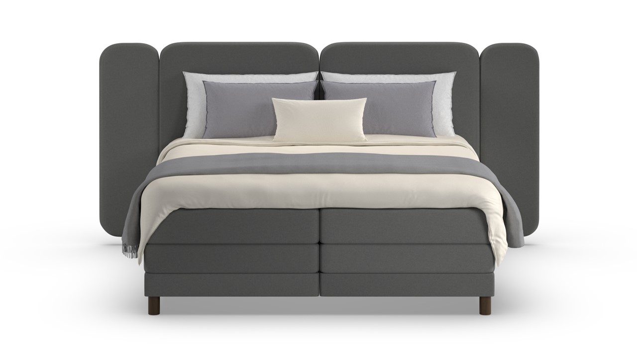 Elektrische boxspring Ridge - Warm wool anthracite