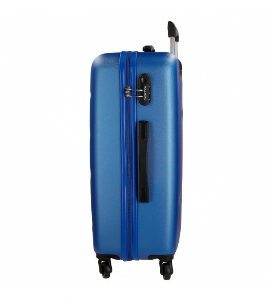Mala rígida grande Roll Road Flex Blue