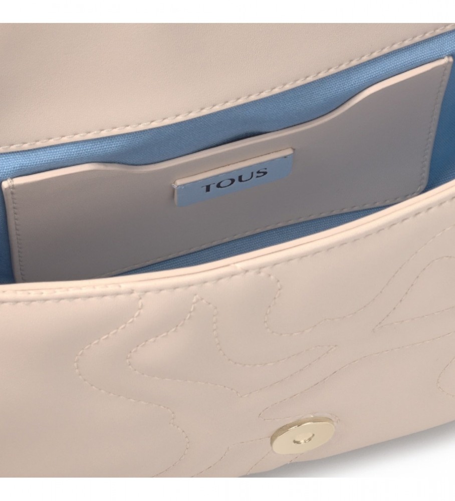 Bolsa de ombro com aba Tous S.K. Dream bege