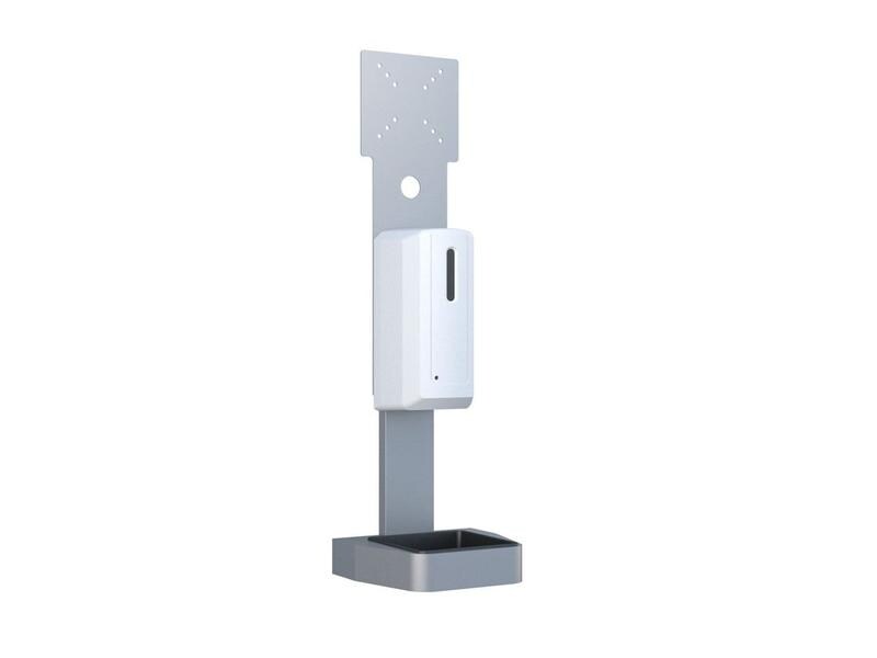 Multibrackets Desinfektionsmittelständer Hygienebox Tisch w MB Hygienebox Tischmontage, weiss / 9639 Infrarot Auto-Sensor 0-12 cm, 1 Liter Tank, ABS