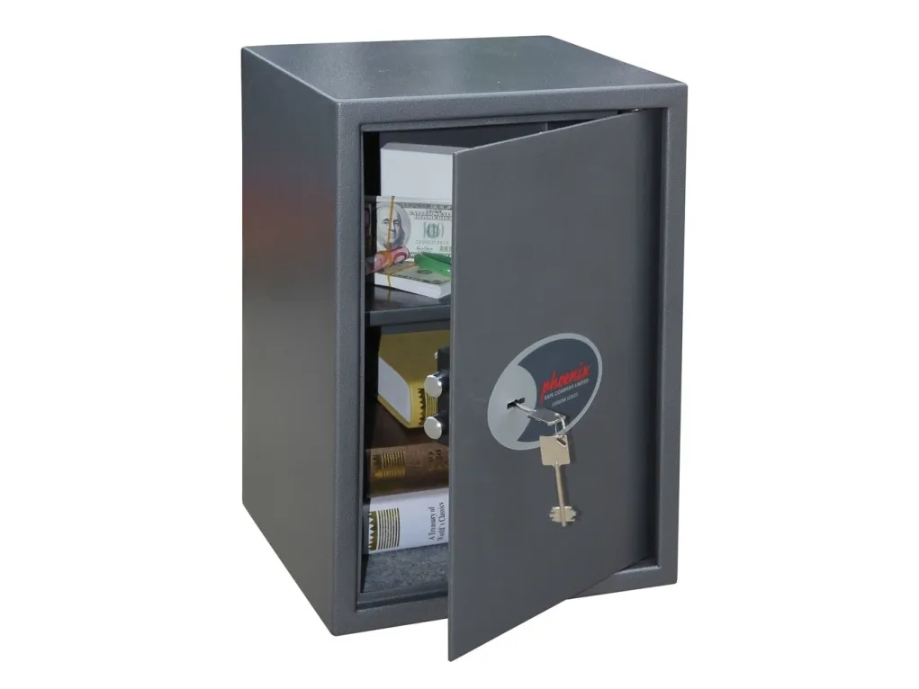 Phoenix Safe Co. SS0804K, Grafit, Metallic, Flad nøgle, 51 L, Stål, Gulv, 350 mm