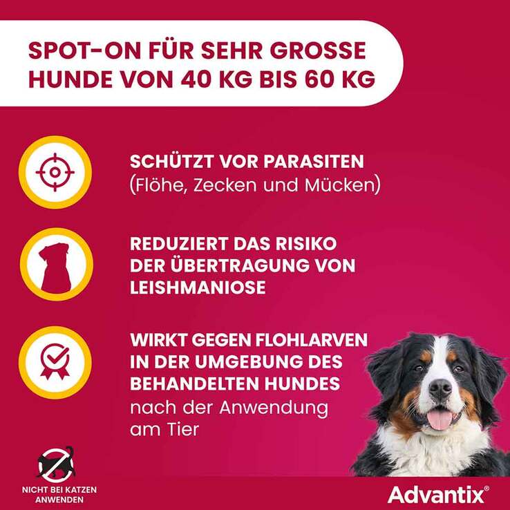 Advantix Spot-on Lösung Hund 40 - 60 kg, 4X6.0 ml