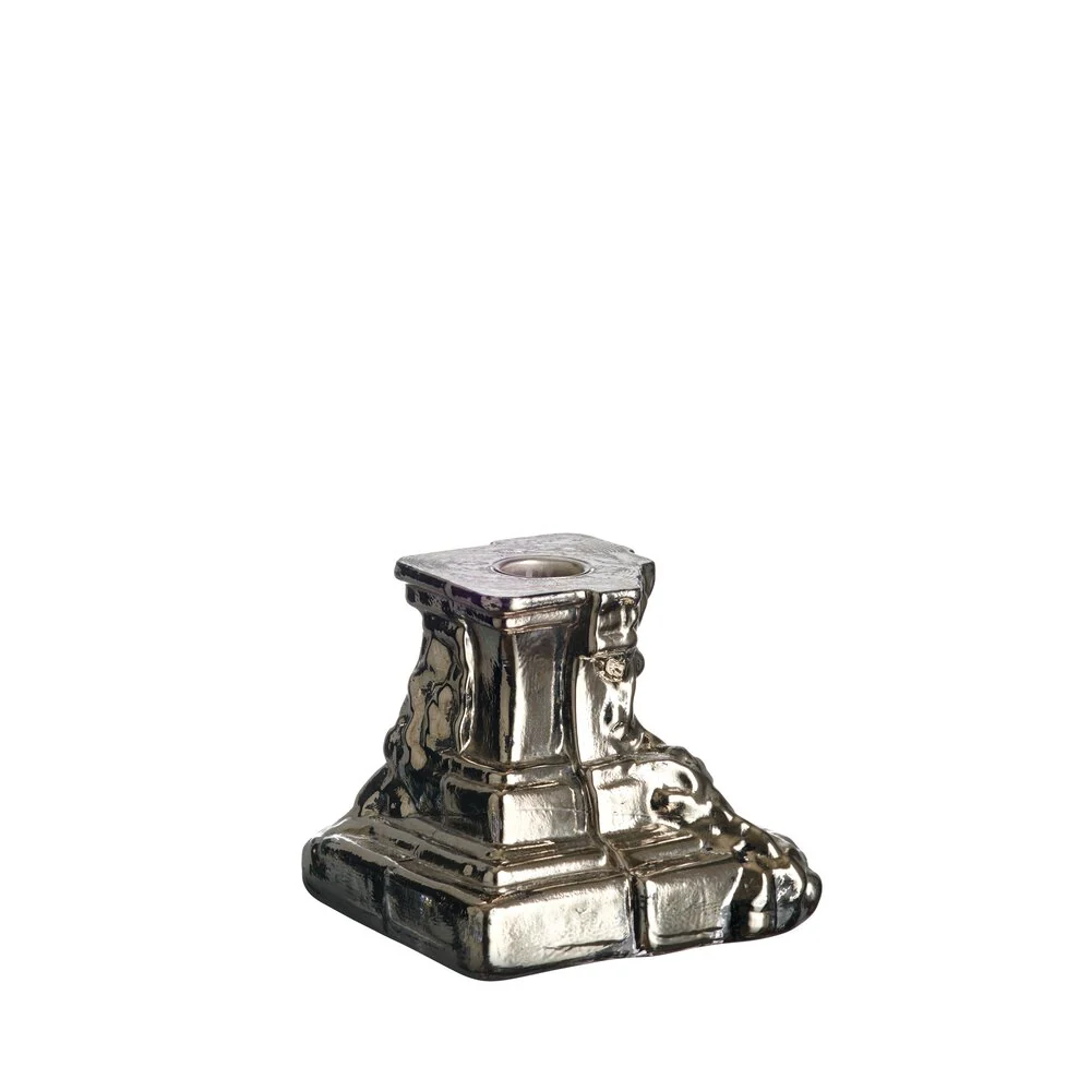 Kosta Boda  Rocky Baroque lysestage, glossy glaze - 9,5 cm.