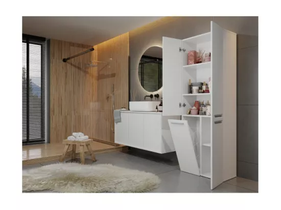 Étagère de salle de bains Nel 1K/DD BLANC