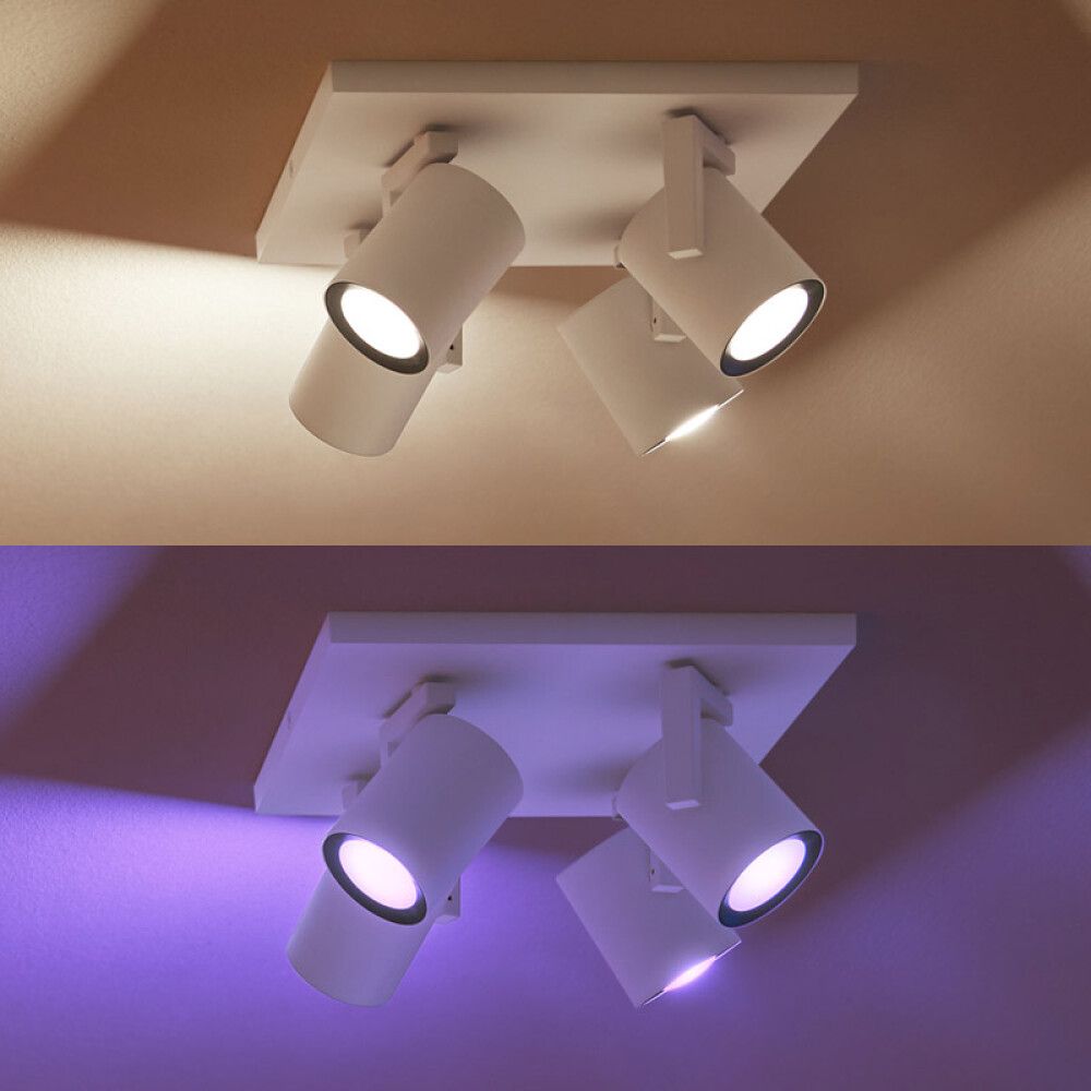 TAKSPOTLIGHT PHILIPS HUE ARGENTA PLATE/SPIRAL HVIT