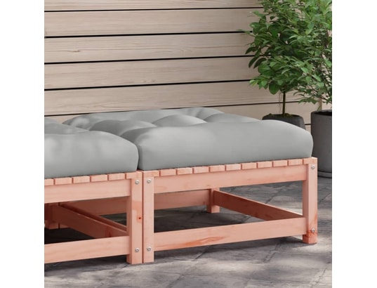 VIDAXL - Pouf Repose-pied de jardin avec coussin bois massif douglas