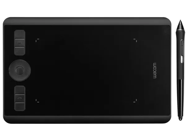 Wacom Intuos Pro Small - Digitizer - højre- og venstrehåndet - 16 x 10 cm - multi-touch - elektromagnetisk - 6 knapper - trådløs, kablet - Bluetooth, USB 2.0 - sort