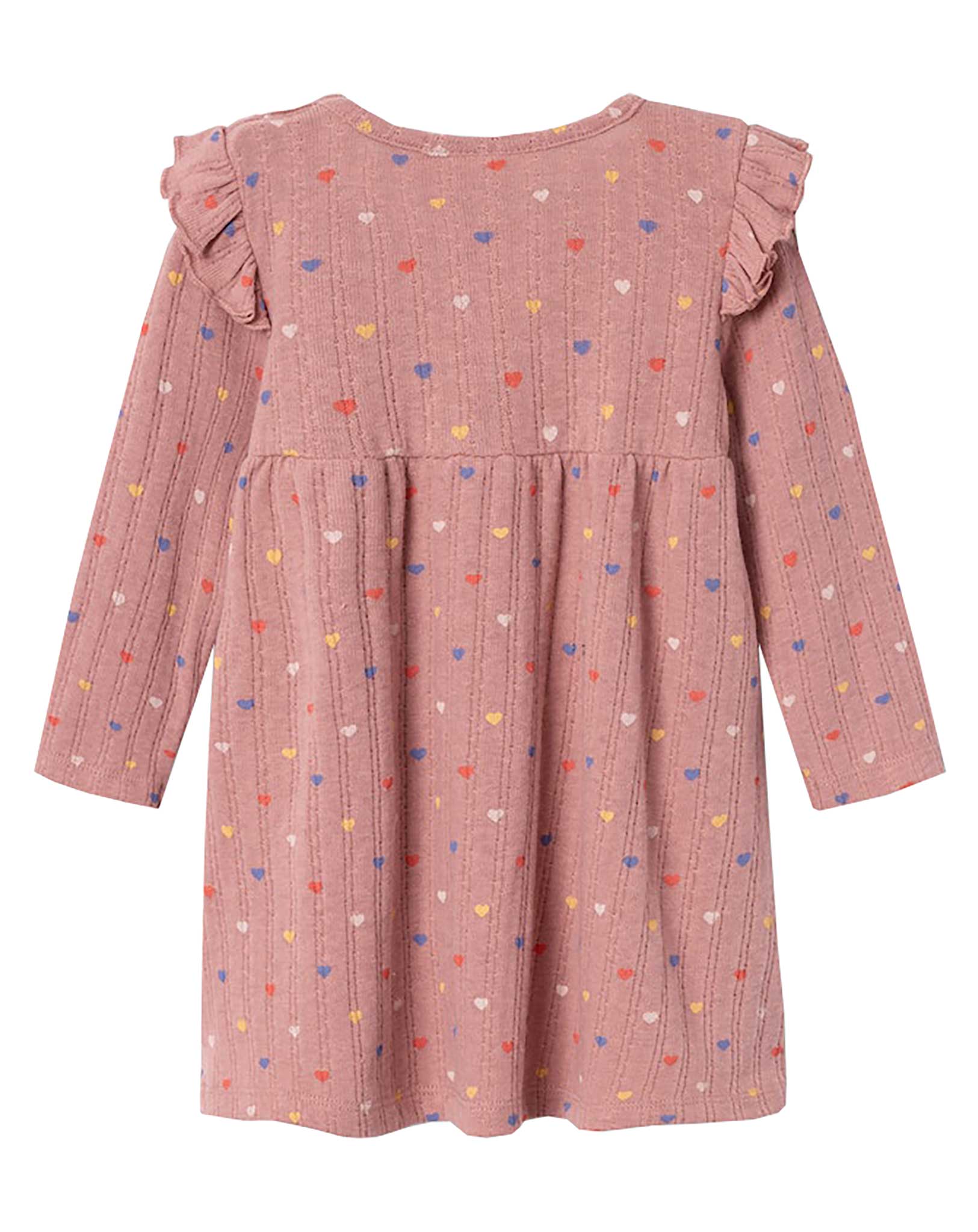 Langarm-Kleid NBFBELLAS HEARTS in ash rose