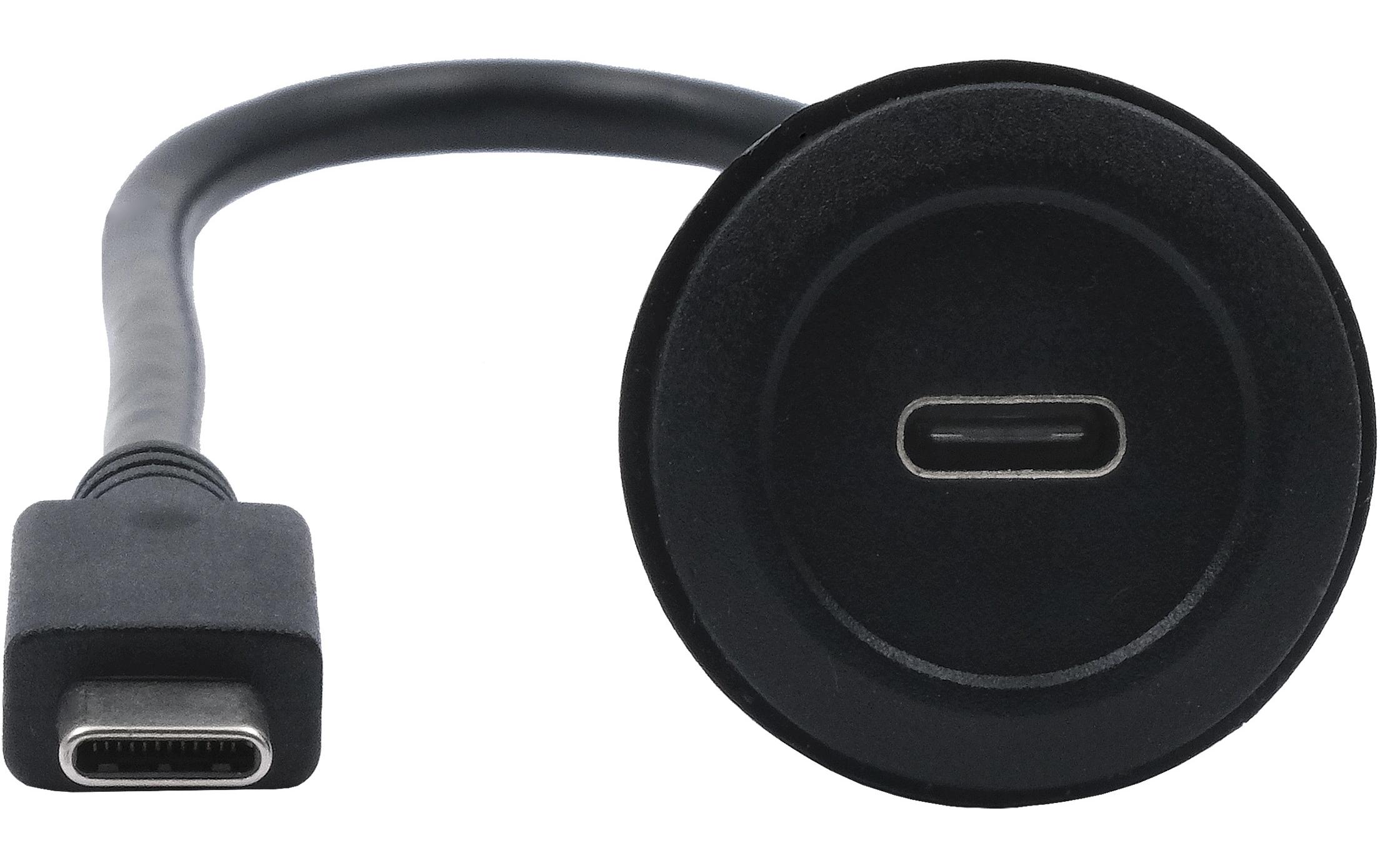 USB 3.1 Adapter USB-C Stecker - USB-C BuchseEinbau-Adapter USB-C Buchse zu Stecker, USB 3.2 Gen 2, 30 cm