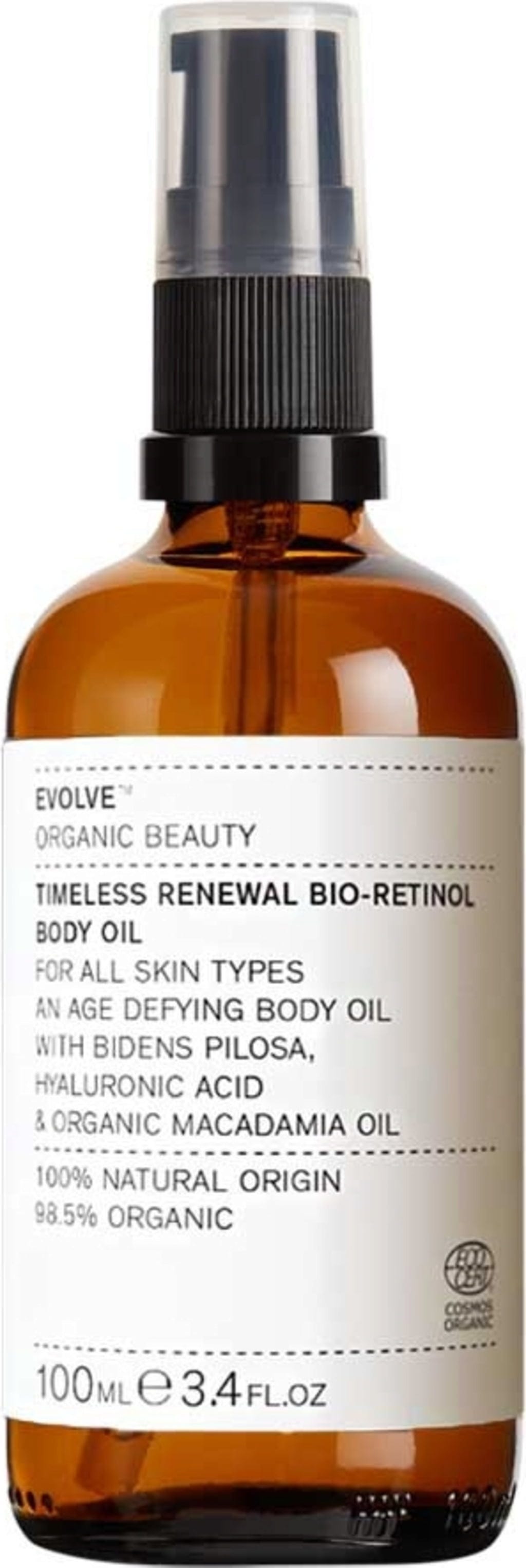 Evolve Organic Beauty  Timeless Renewal Bio-Retinol Body Oil, 100 ml