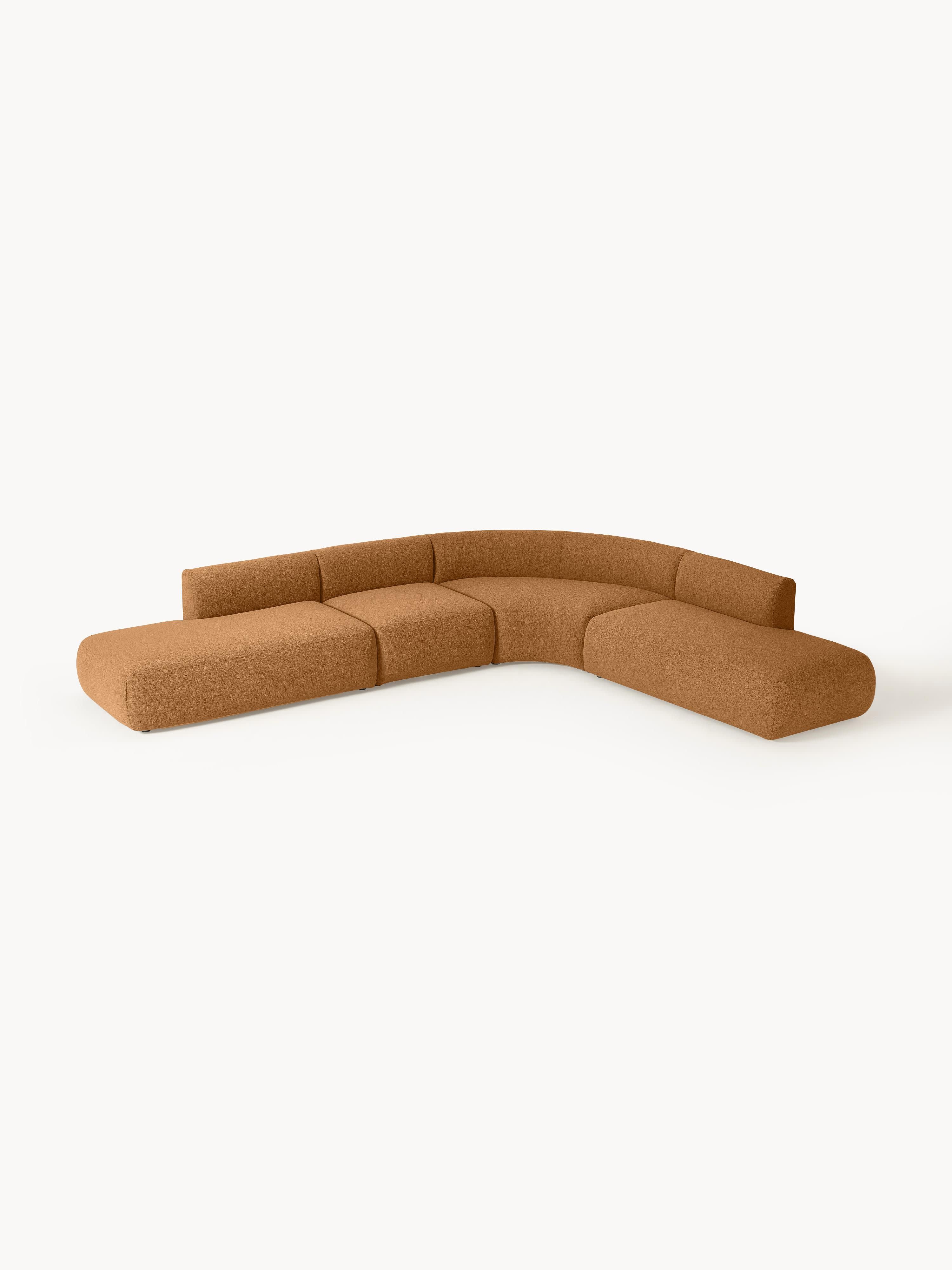 Modulaire bouclé hoekbank Sofia (4-zits)