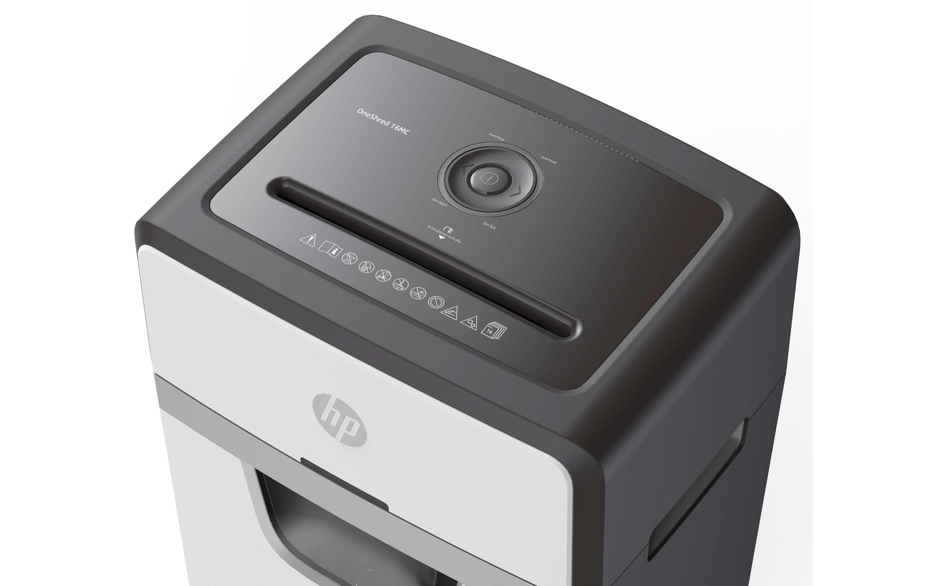 Aktenvernichter OneShred 16MC P-5, 16 Seiten<br>Dokumentenvernichter von HP