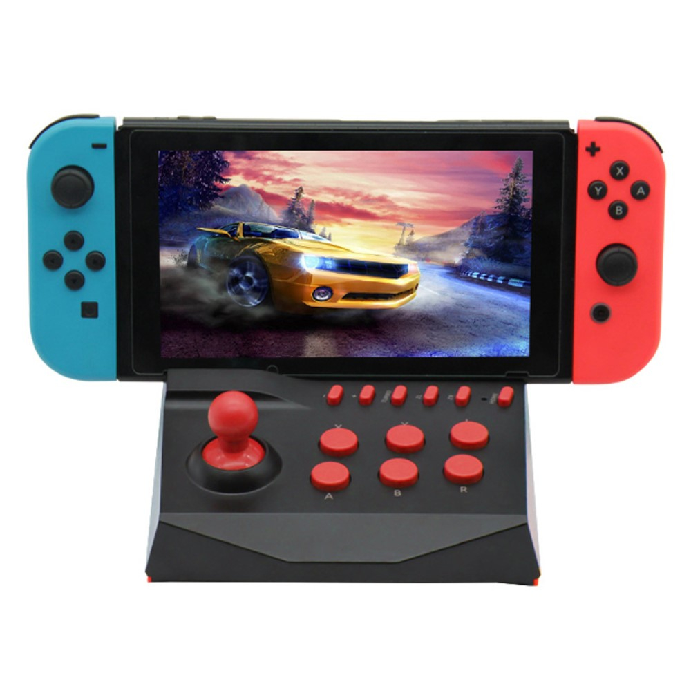 Joystick Arcade Retro Gamepad Controller für Nintendo Switch / Lite - Schwarz / Rot