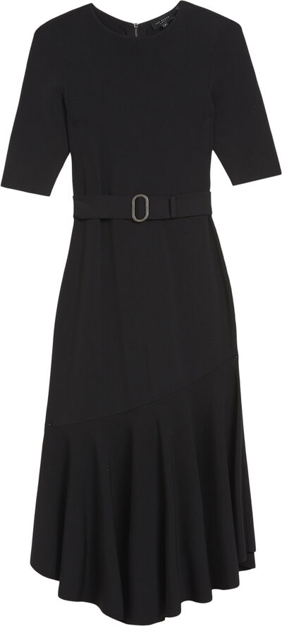 Ted Baker SAMALEE Knitted Midi Dress With Fli Black
