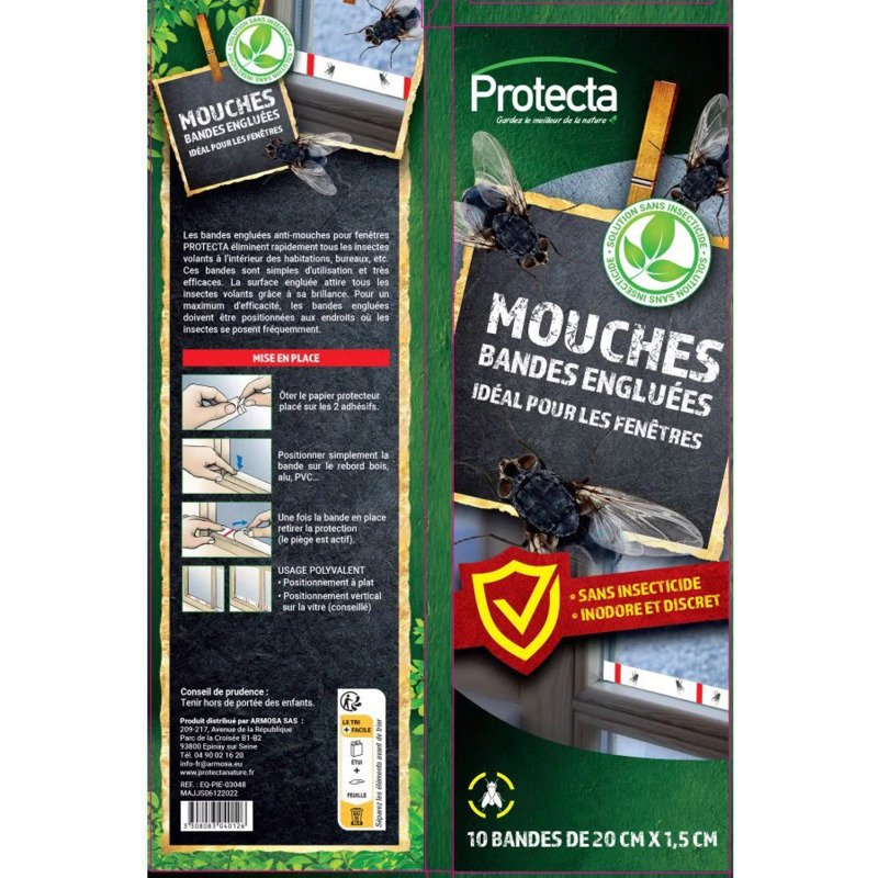 Bande engluée mouches Protecta - Lot de 10