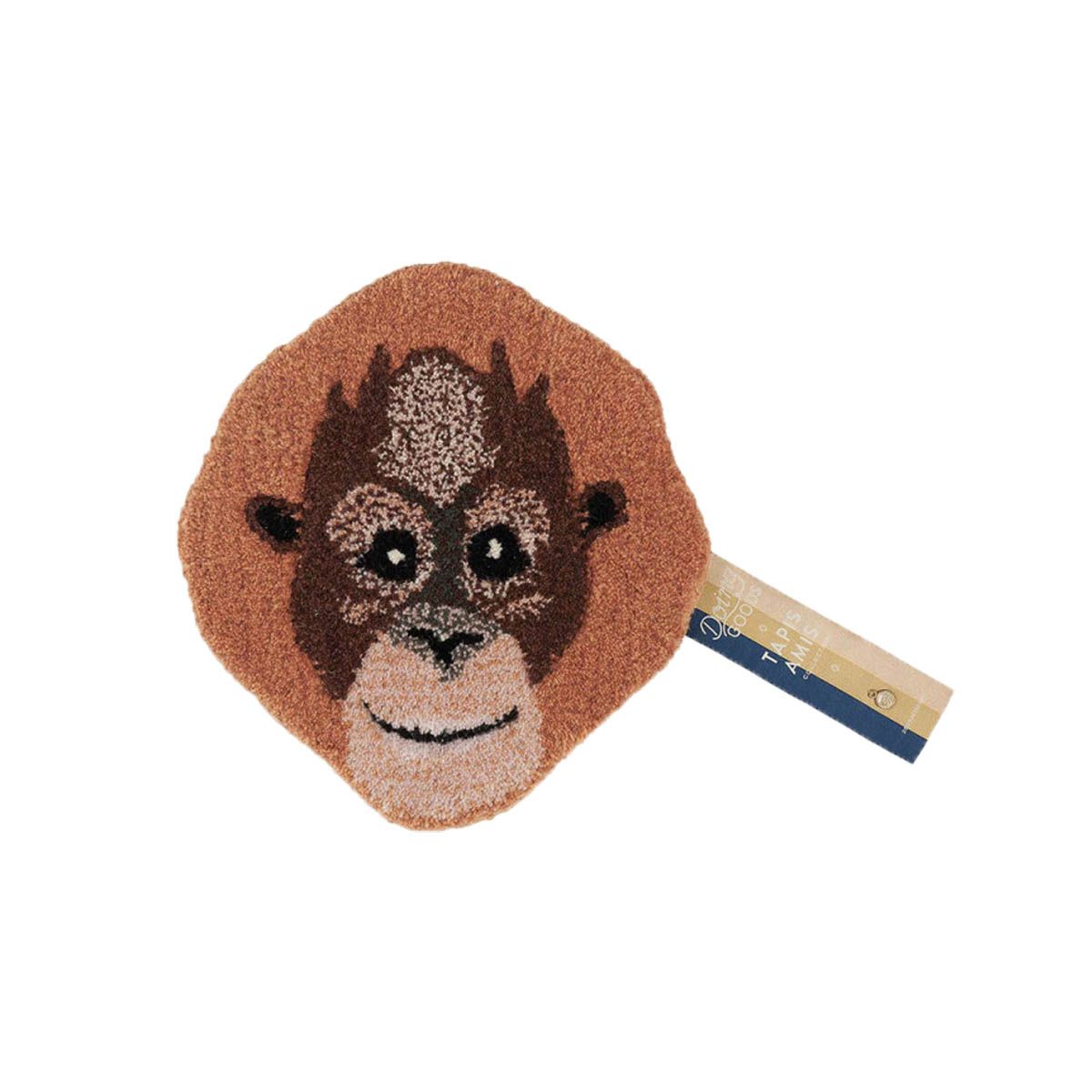 Mini tapis décoratif tête de orang-outan Doing Goods
