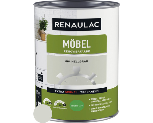 RENAULAC Meubellak Houtlak Satijn Mat Lichtgrijs 1 L