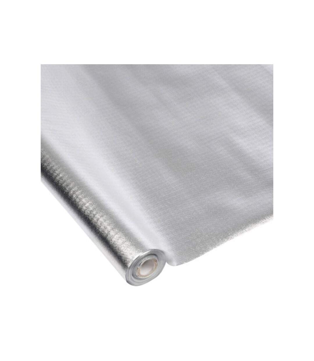 Paris Prix - Nappe Papier chromée 1,18x5m Argent