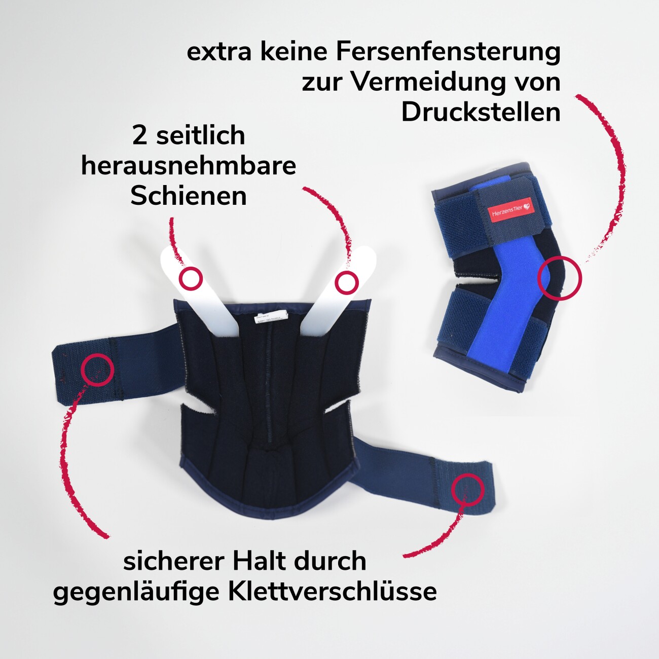HerzensTier Sprunggelenkbandage Schaumstoff XS