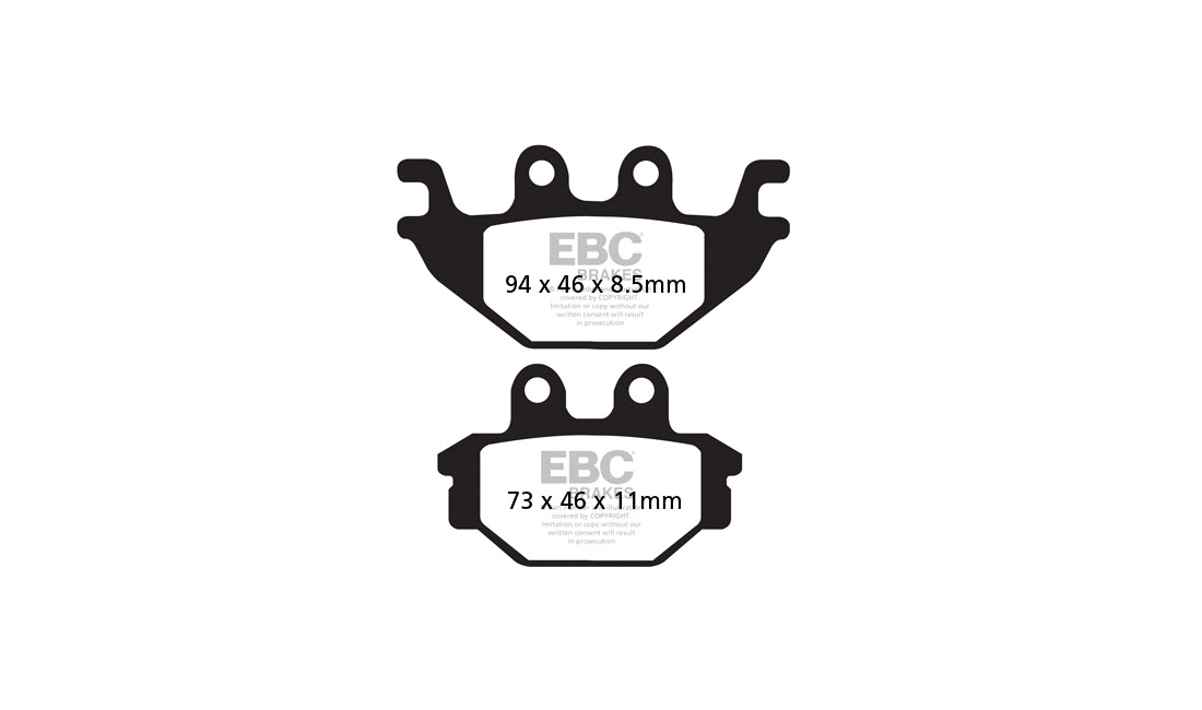 Bremseklodser bag EBC FA377V Semi-sinter, YZF-R125 08-13