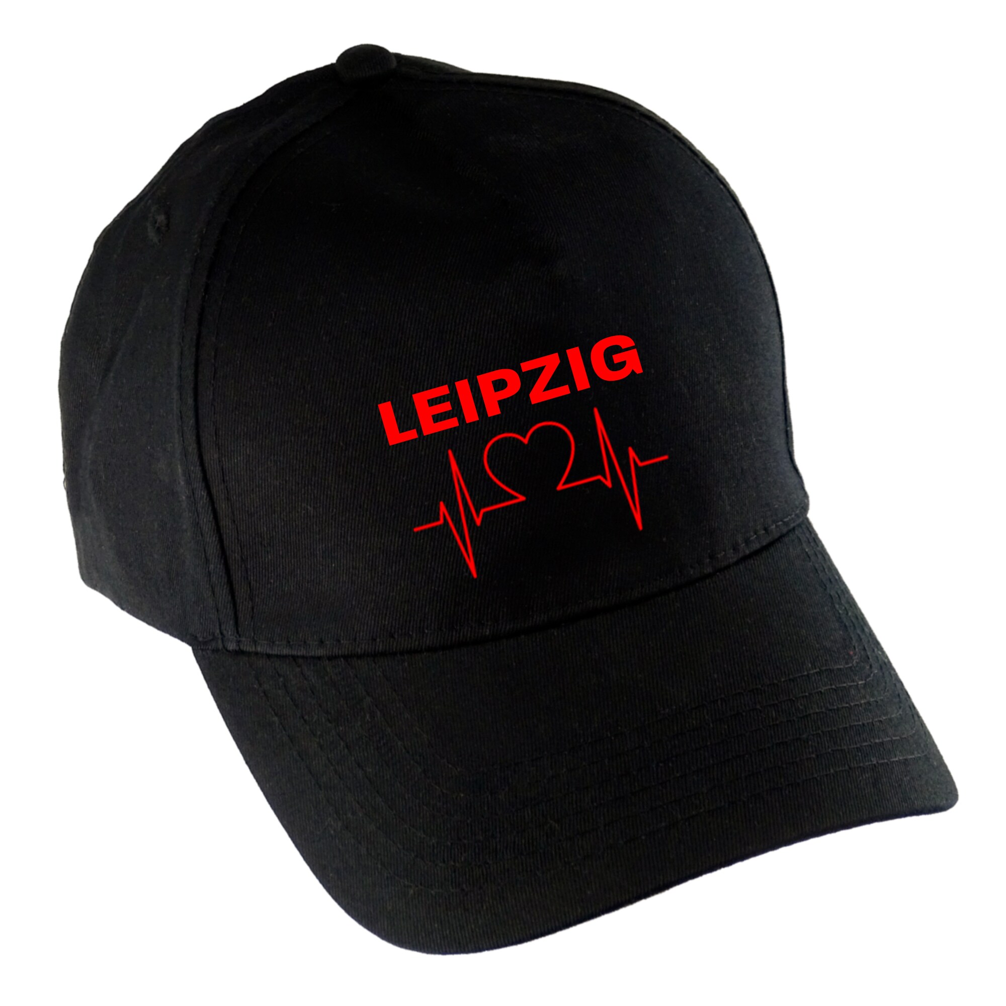 multifanshop® Baseballcap - Leipzig - Herzschlag - Druck rot