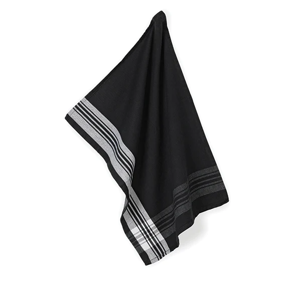 Torchon Gianna noir 70 x 50 cm Kela