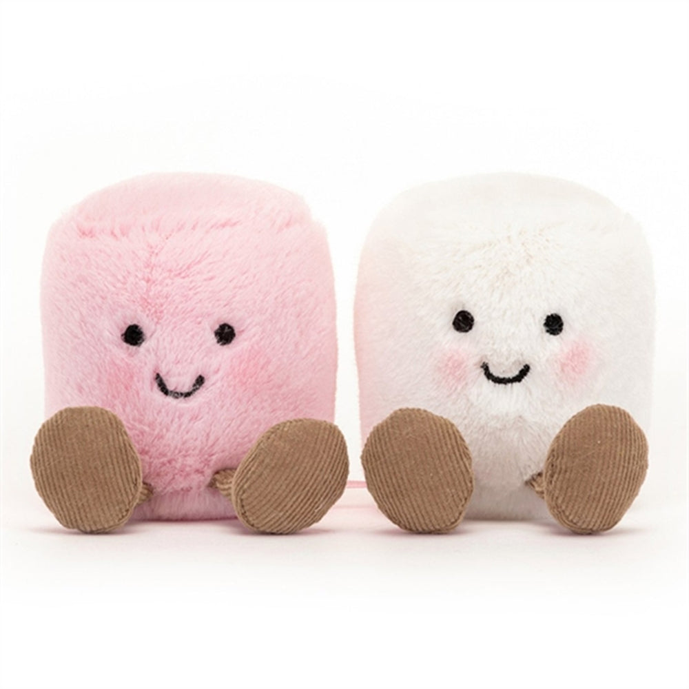 Amuseable Hvid og Lyserød Marshmallows 15 cm