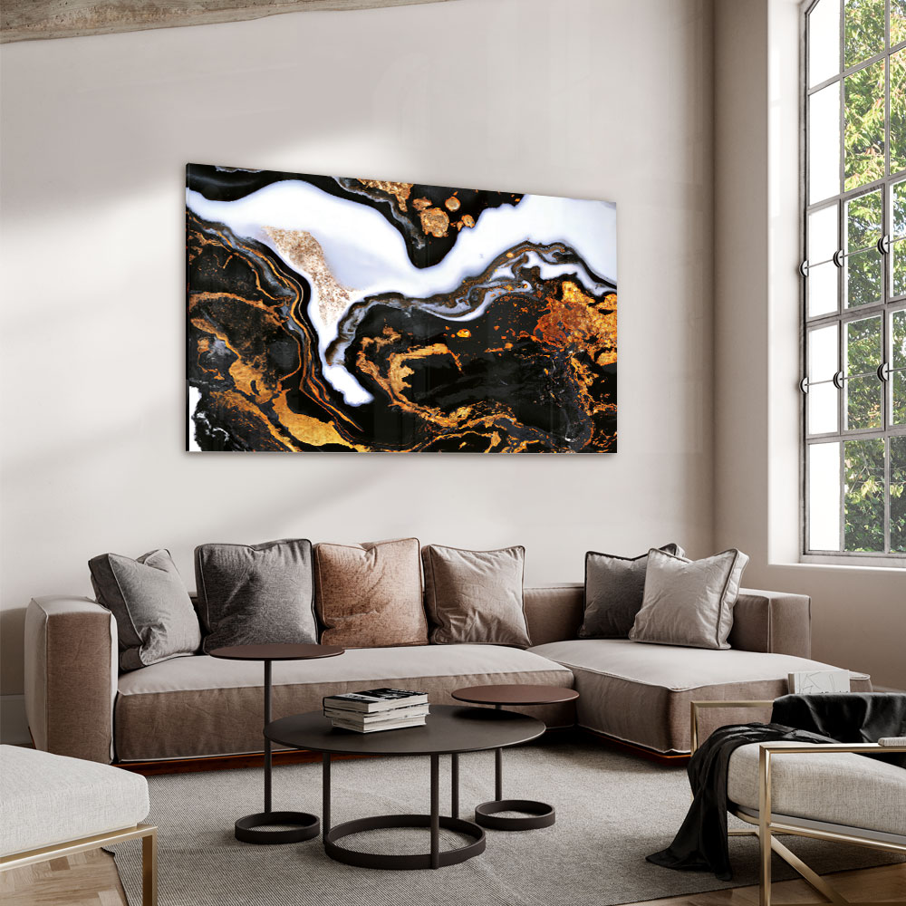Walljar acrylglas schilderij - Golden Milkyway Acrylglas schilderij - 80 x 120 cm