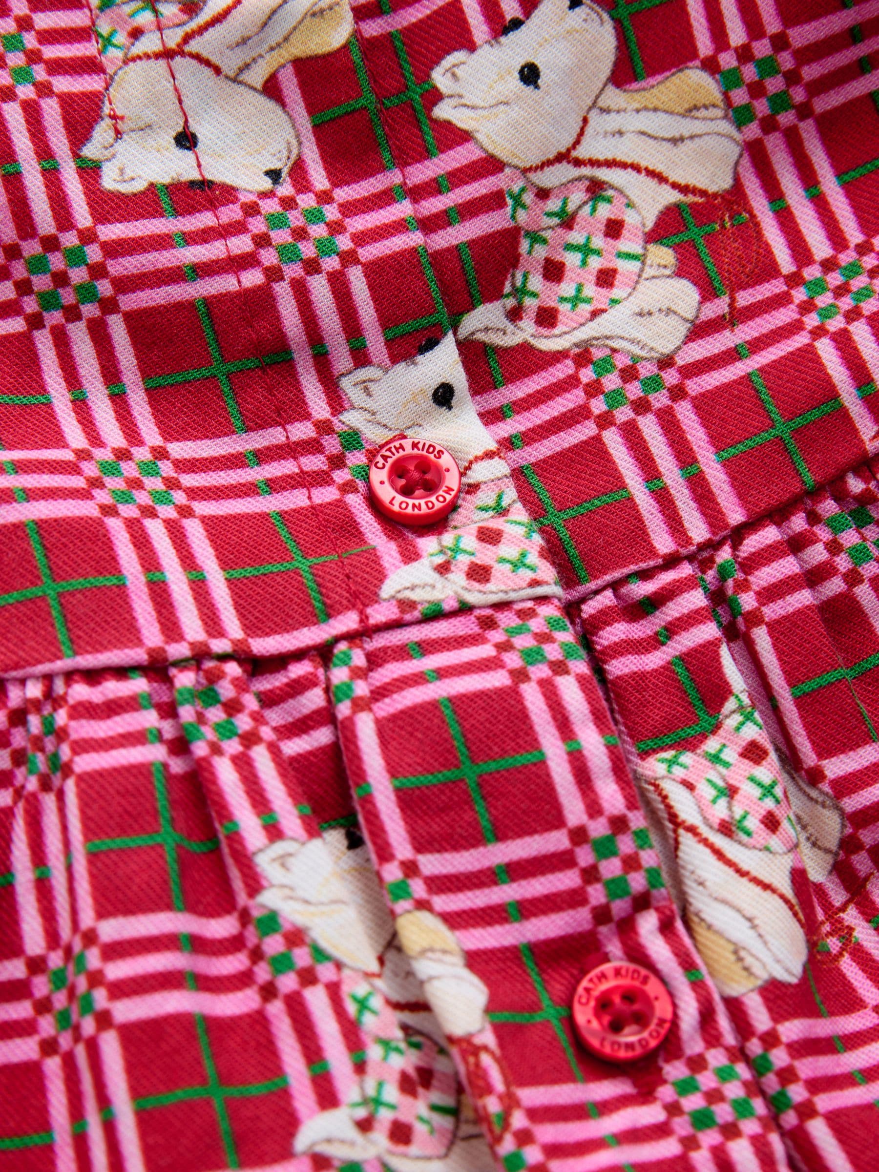 Cath Kidston Red Check - Lange mouwen jurk (3mnd-8jr)