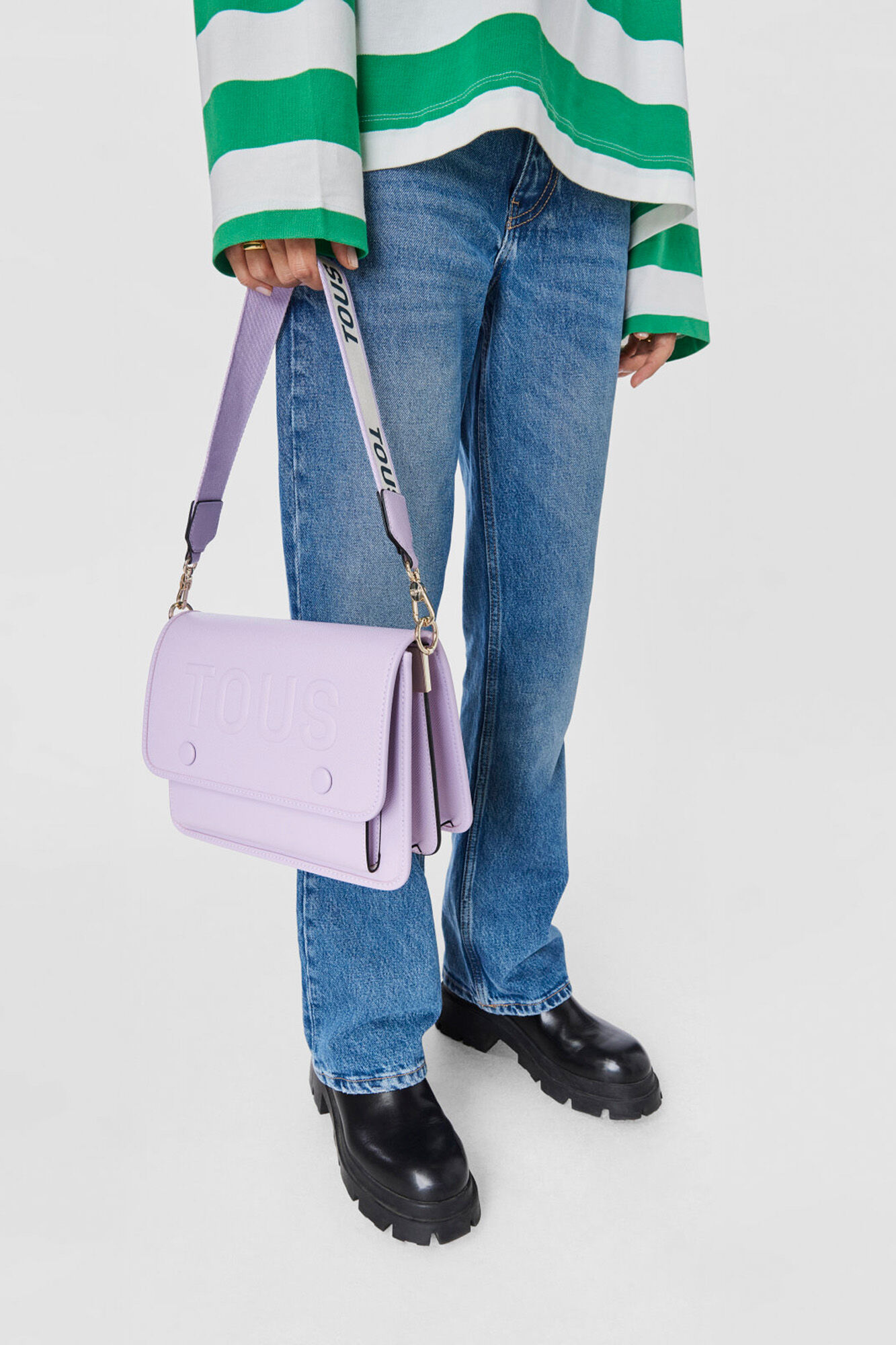Bolsa de ombro média Audree, malva, La Rue - Lilás
