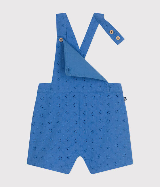 Salopette courte en broderie anglaise bébé
