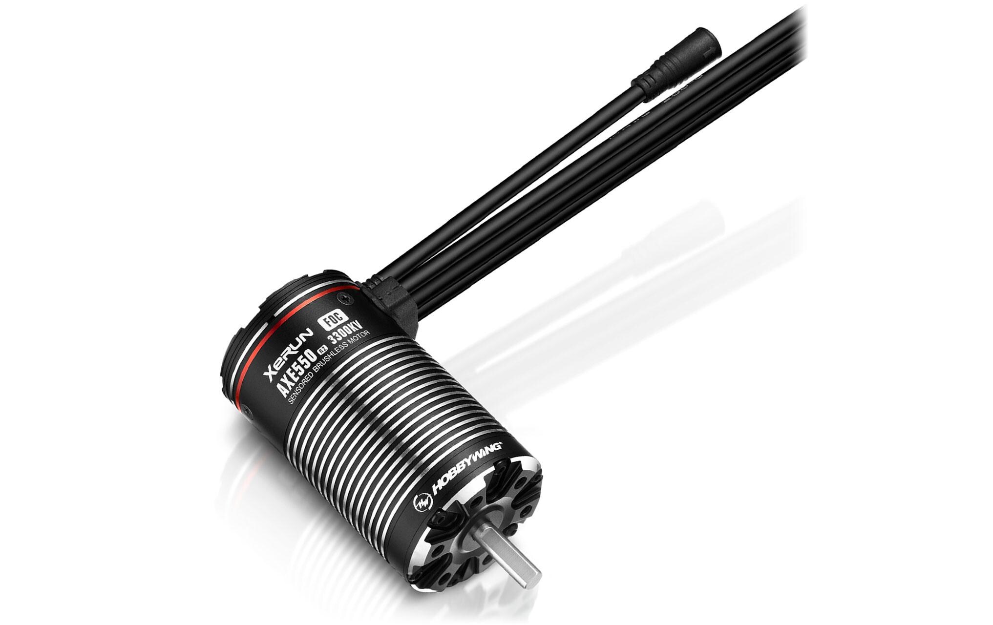 Brushless-Antriebsset AXE Plus R3 Combo 3300 kV 2-6S<br>Brushless FOC Sensored ESC für Rock Crawler im Massstab 1:10