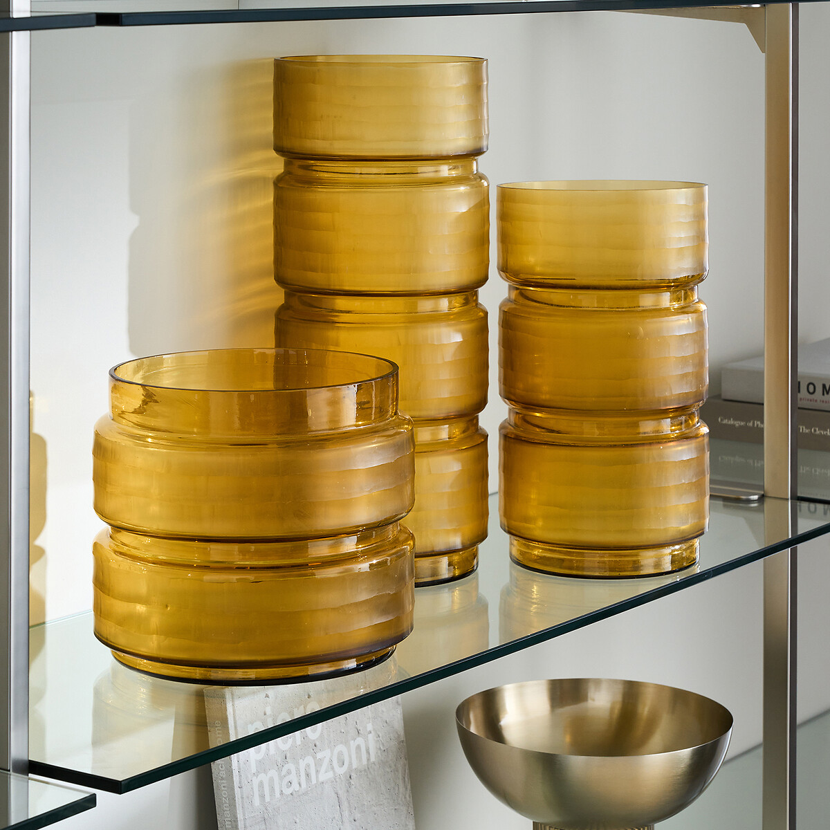 AM.PM<br>Vaso de vidro amarelo transparente, Sunira