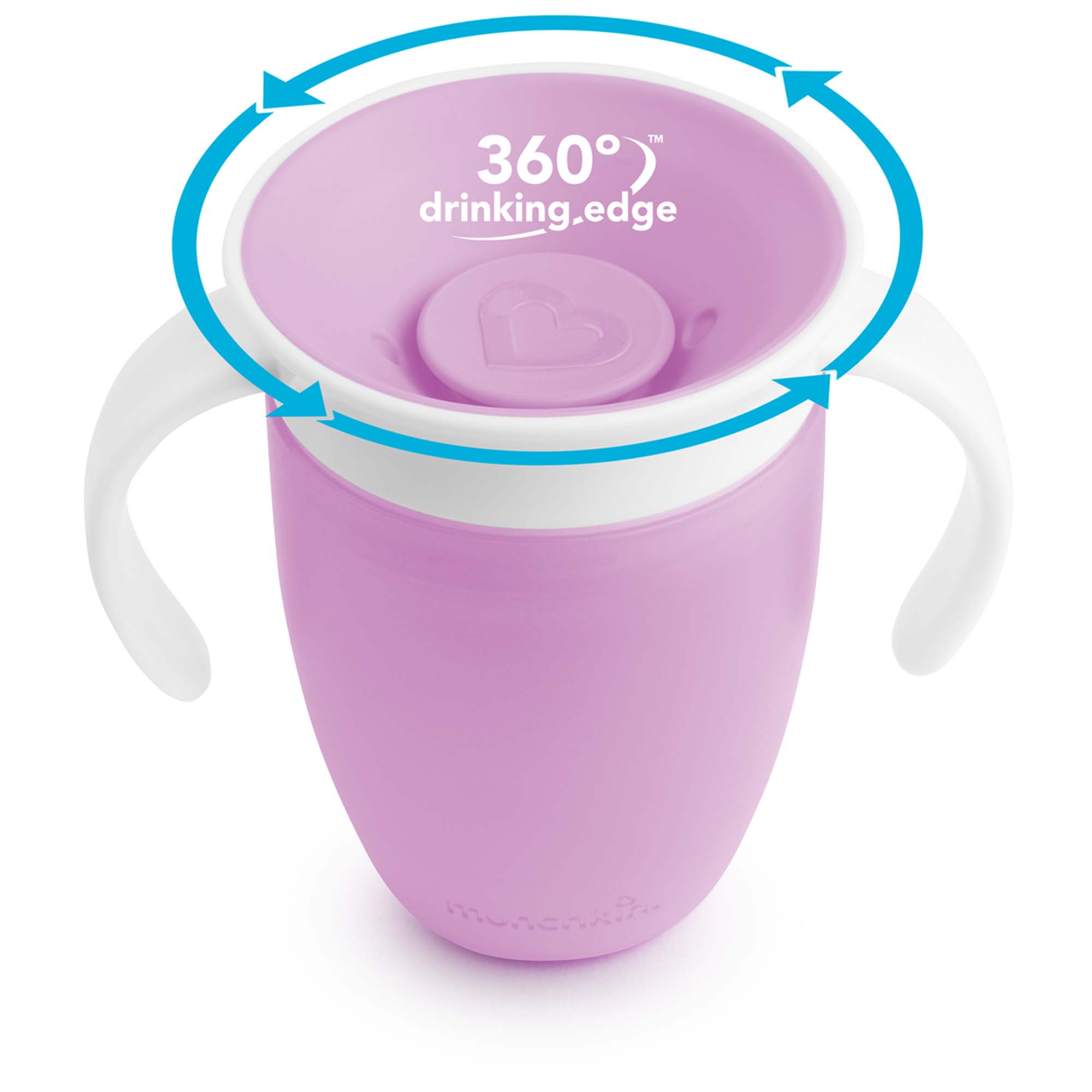Munchkin drinkbeker miracle 360 graden 207ml 6+ maanden paars - sale - Prénatal